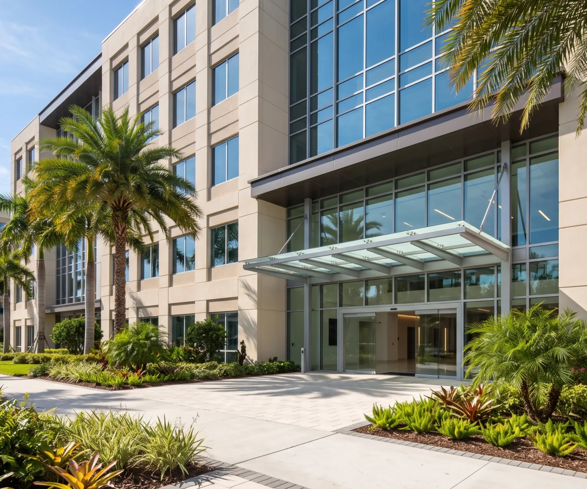 Entrance to a Florida commercial office property